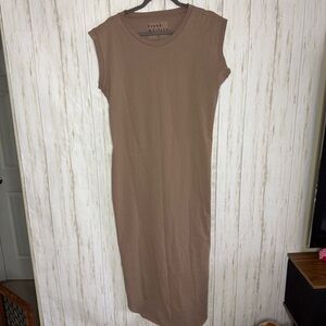Frank & Eileen Dress Womens Cory Vintage Muscle Tee Midi Tan Size XL